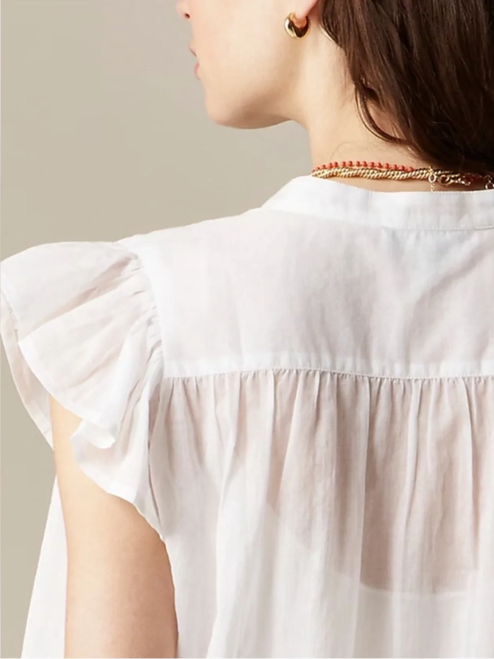 J Crew Top M Vacation White